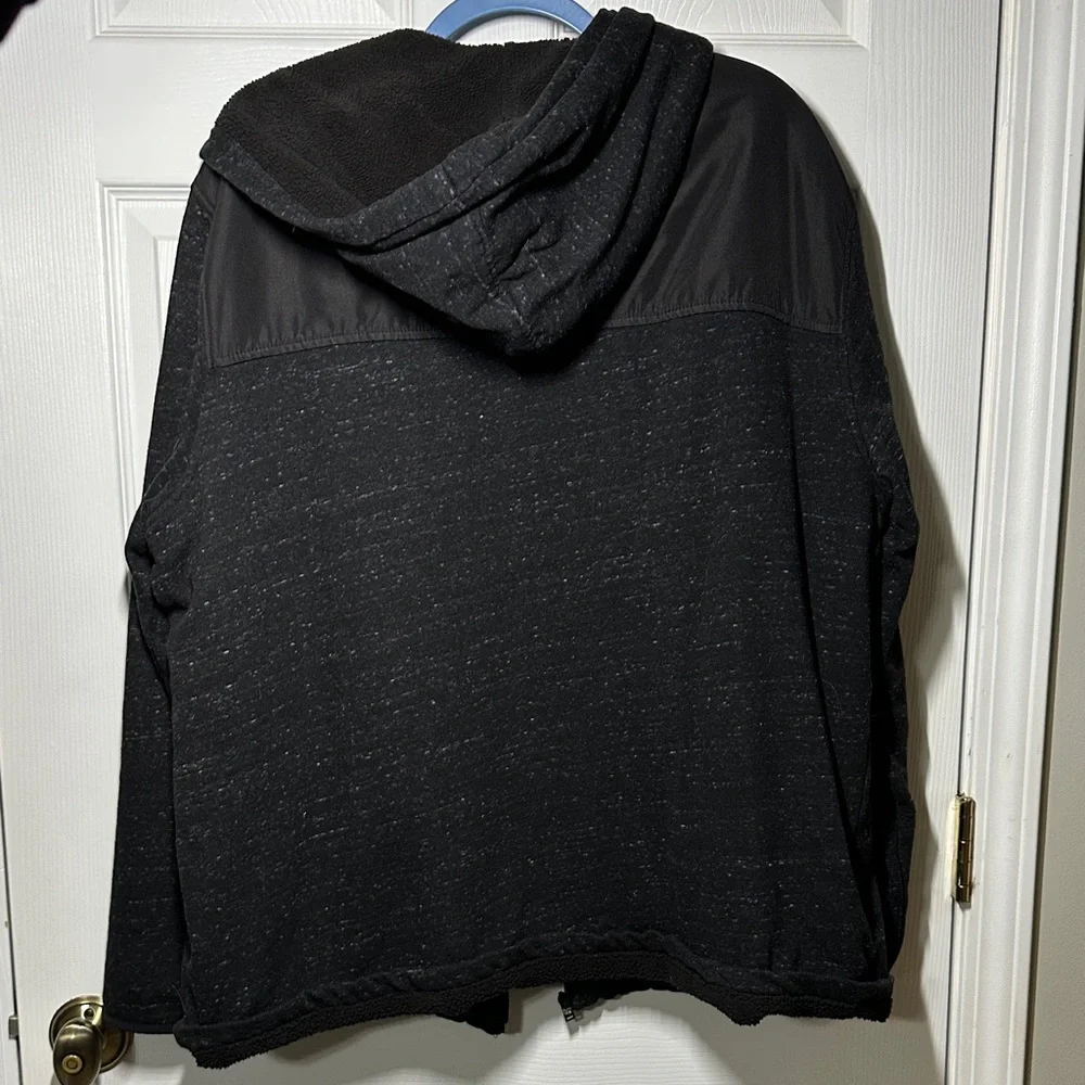 Apt. 9 Men's Black Full Zip Lightweight Hooded Jacket